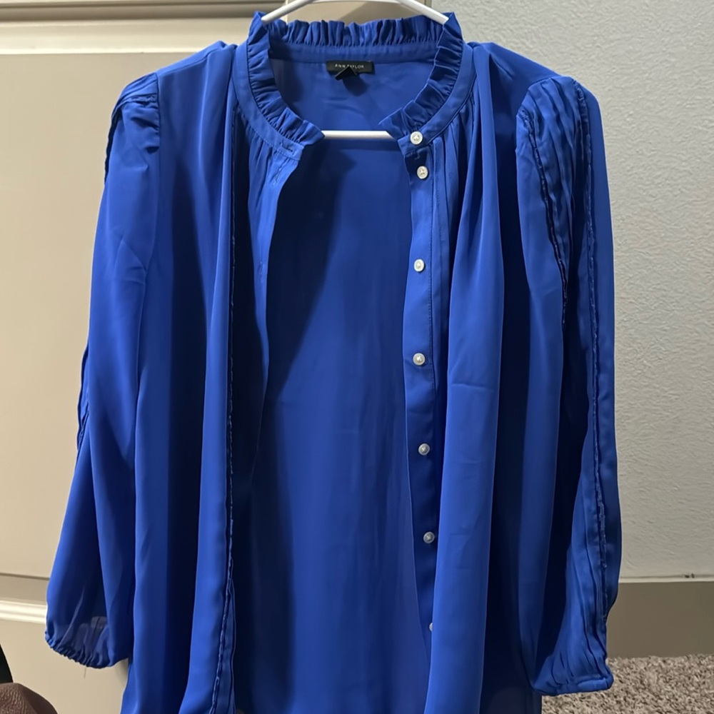 Ann Taylor Blue Blouse